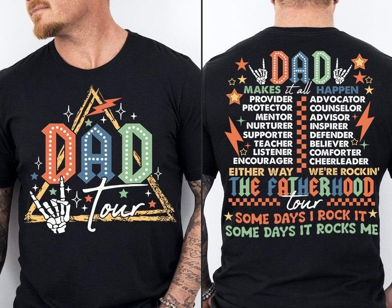 Fatherhood Tour Dad Best Ever Life Quotes - Adult & Kids T-Shirts, Sweatshirts & Hoodies apparel design preview 1
