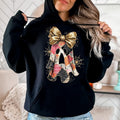 Faux Glitter Patchwork Ghost Spooky Season Coquette - Adult & Kids T-Shirts, Sweatshirts & Hoodies apparel design preview 1
