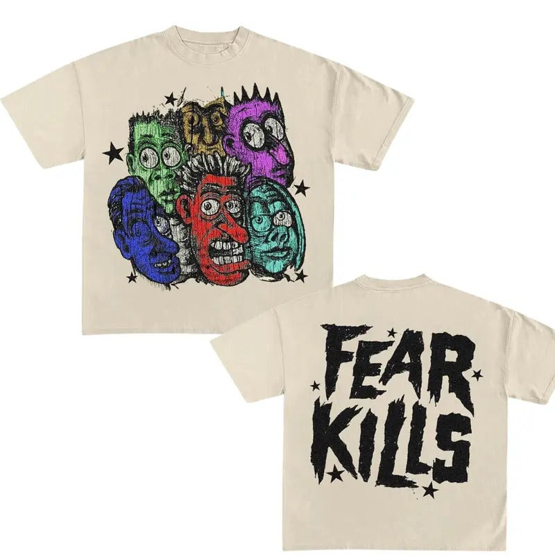 Fear Kills Print Short Sleeve Double Sided Prints - Adult & Kids T-Shirts, Sweatshirts & Hoodies apparel design preview 1