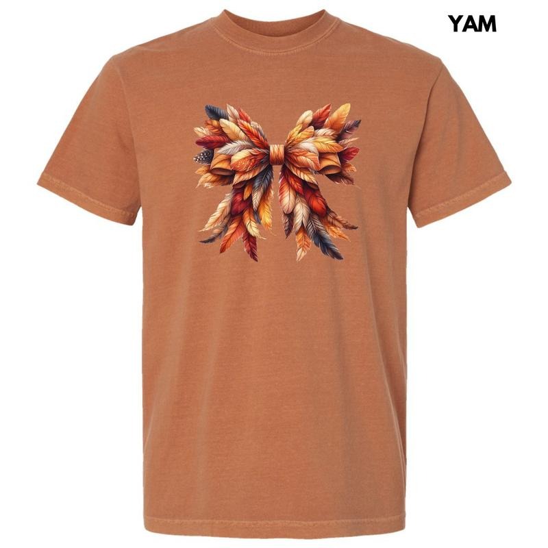 Feather Autumn Bow Comfort Colors 'NLB - Adult & Kids T-Shirts, Sweatshirts & Hoodies apparel design preview 1