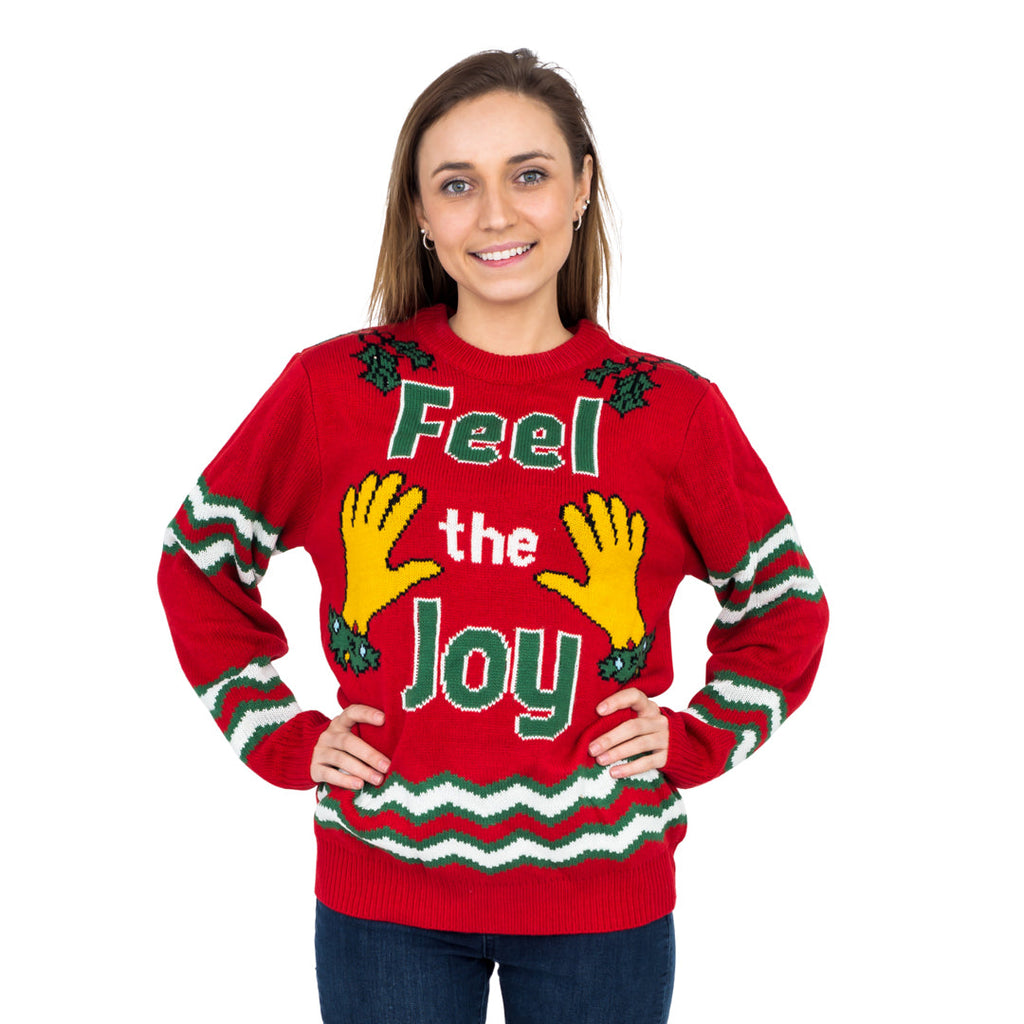 Feel The Joy Groping Hands Tacky Ugly Christmas Sweater - Holiday Gift product image 4