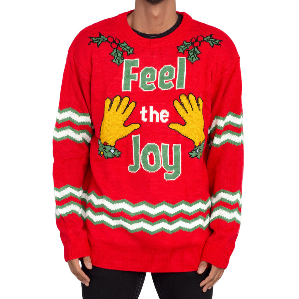 Feel The Joy Groping Hands Tacky Ugly Christmas Sweater - Holiday Gift product image