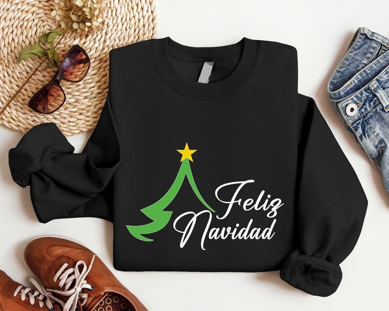 Feliz Navidad 2023 Spanish Merry Friend Xmas Party - Adult & Kids T-Shirts, Sweatshirts & Hoodies apparel design preview 1