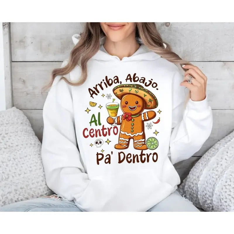 Feliz Navidad Mexican Gingerbread Sombrero Happy New - Adult & Kids T-Shirts, Sweatshirts & Hoodies apparel design preview 1