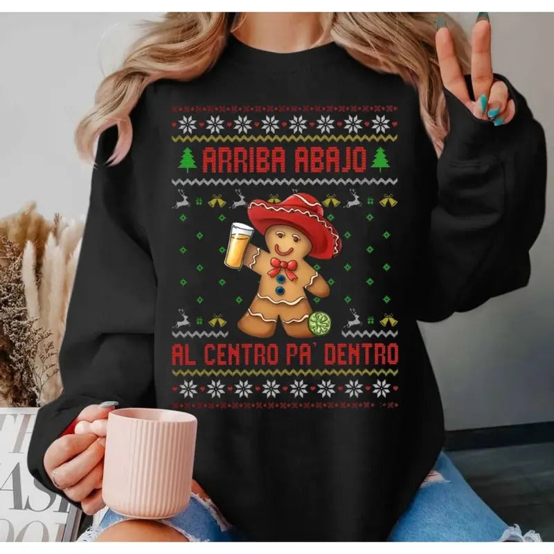 Feliz Navidad Mexican Gingerbread Sombrero Happy New - Adult & Kids T-Shirts, Sweatshirts & Hoodies apparel design preview 1
