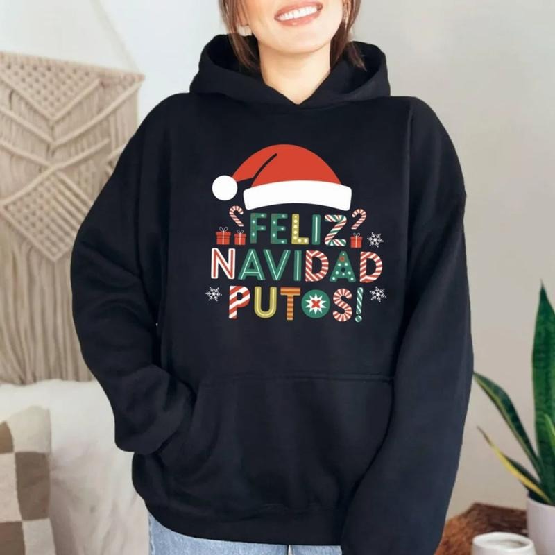 Feliz Navidad Putos Mexican Funny Latino Ugly Puerto - Adult & Kids T-Shirts, Sweatshirts & Hoodies apparel design preview 1