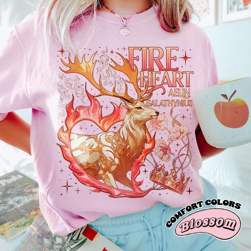 Fenrys Gavriel Bookish Fire Heart Rowan Connall - Adult & Kids T-Shirts, Sweatshirts & Hoodies apparel design preview 1