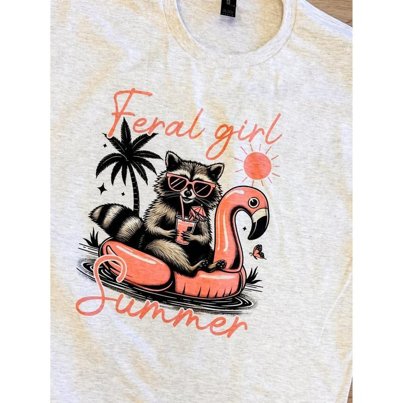 Feral Girl Summer Top - Adult & Kids T-Shirts, Sweatshirts & Hoodies apparel design preview 1