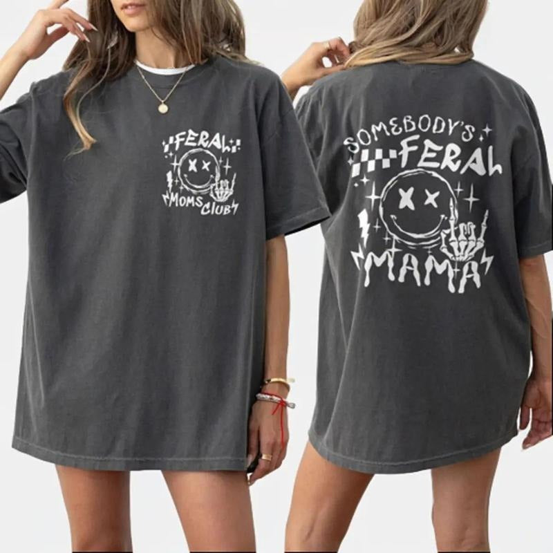 Feral Mama Comfort Colors Somebody'S Funny Mommy Cool - Adult & Kids T-Shirts, Sweatshirts & Hoodies apparel design preview 1