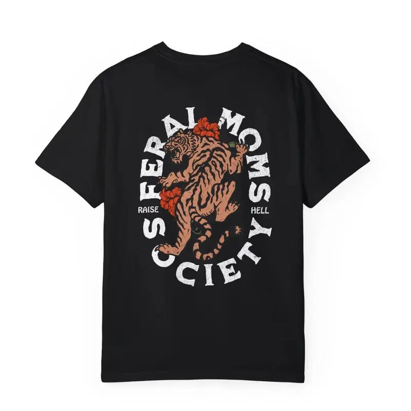 Feral Mom'S Feminist Girl Power Grunge Moto Mom - Adult & Kids T-Shirts, Sweatshirts & Hoodies apparel design preview 1