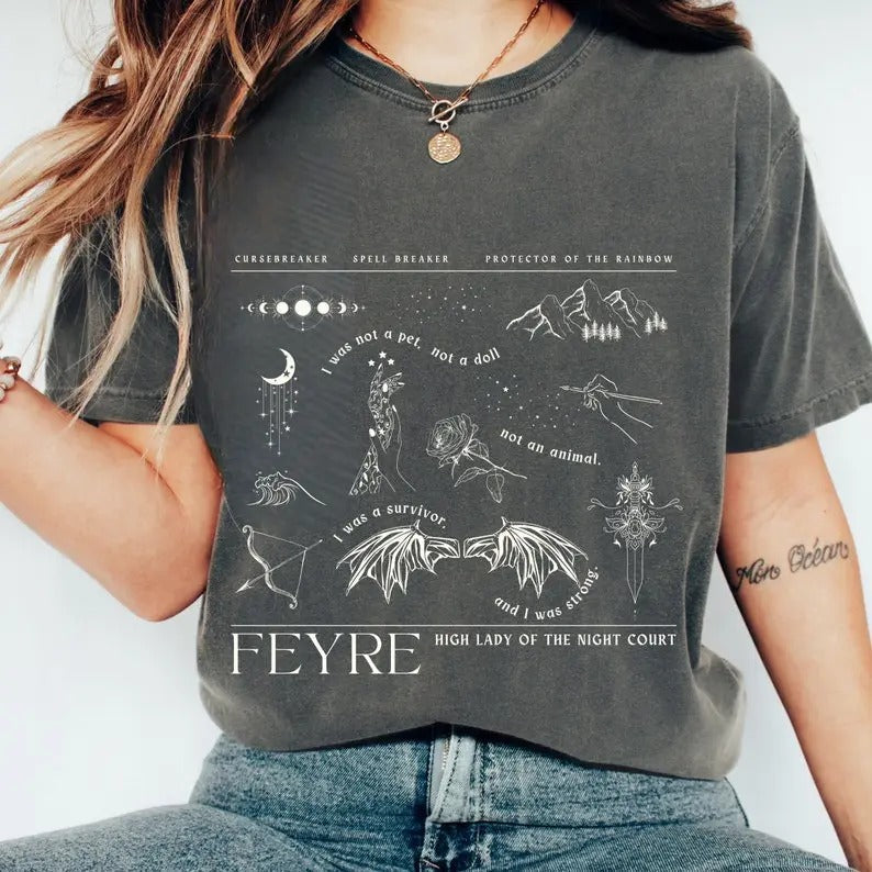 Feyre ACOTAR Rhysand SJM Booktok Sarah J Maas Velaris - Adult & Kids T-Shirts, Sweatshirts & Hoodies apparel design preview 1