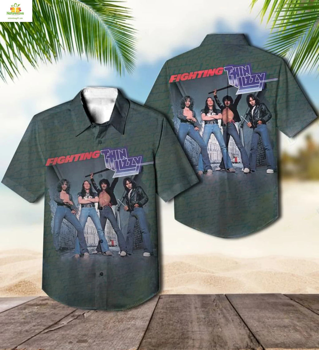 Hawaiian Fighting Thin Lizzy Music Aloha - Adult & Kids T-Shirts, Sweatshirts & Hoodies apparel design preview 1