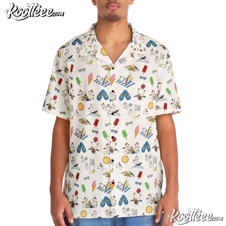 Final Fantasy Moogle Summer Fun Hawaiian - Adult & Kids T-Shirts, Sweatshirts & Hoodies apparel design preview 1