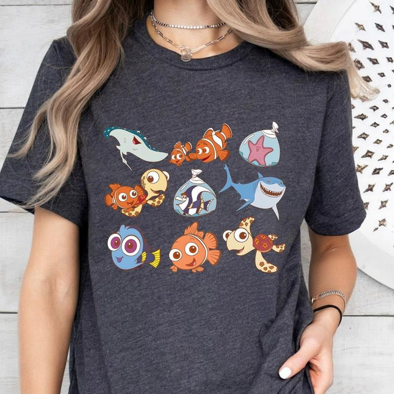 Finding Dory Nemo Character Portrait Family Matching - Adult & Kids T-Shirts, Sweatshirts & Hoodies apparel design preview 1