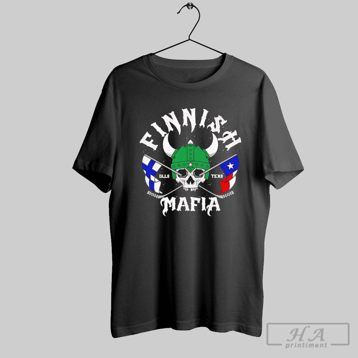 Finnish Mafia Dallas Texas Viking Skull - Adult & Kids T-Shirts, Sweatshirts & Hoodies apparel design preview 1