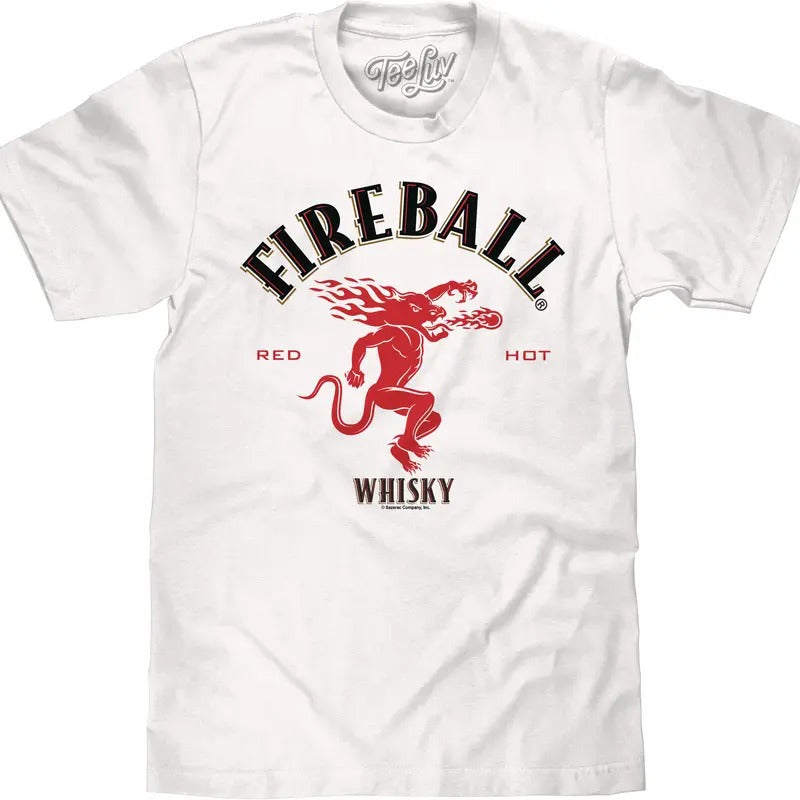 Fireball Whisky Dragon Logo White - Adult & Kids T-Shirts, Sweatshirts & Hoodies apparel design preview 1