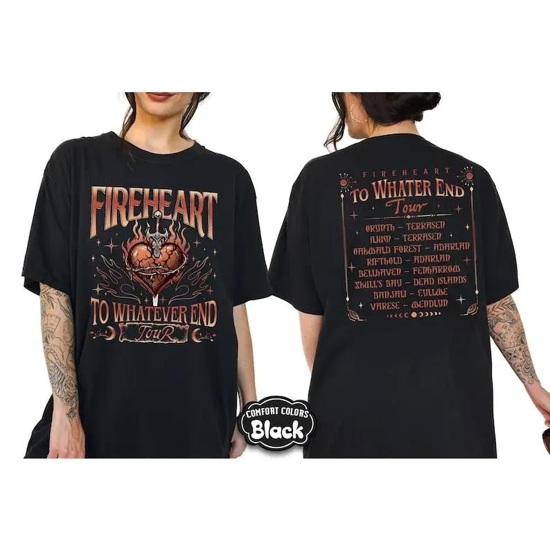 Fireheart Whatever End Tour Throne Glass Aelin - Adult & Kids T-Shirts, Sweatshirts & Hoodies apparel design preview 1