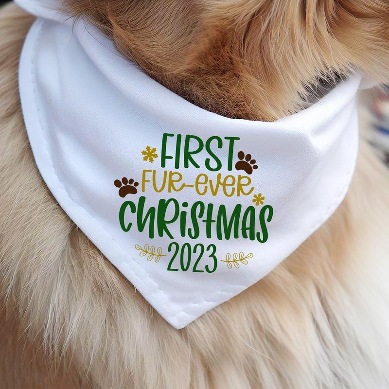 First Fur Ever 2023 Dog Bandana Puppy Handkerchief - Adult & Kids T-Shirts, Sweatshirts & Hoodies apparel design preview 1