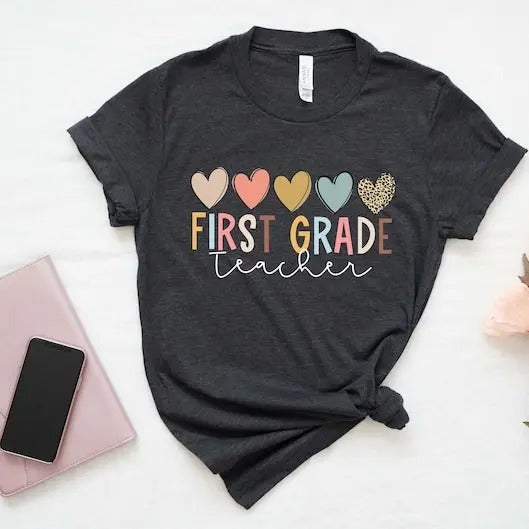 First Grade Teacher 1st Day School Back - Adult & Kids T-Shirts, Sweatshirts & Hoodies apparel design preview 1
