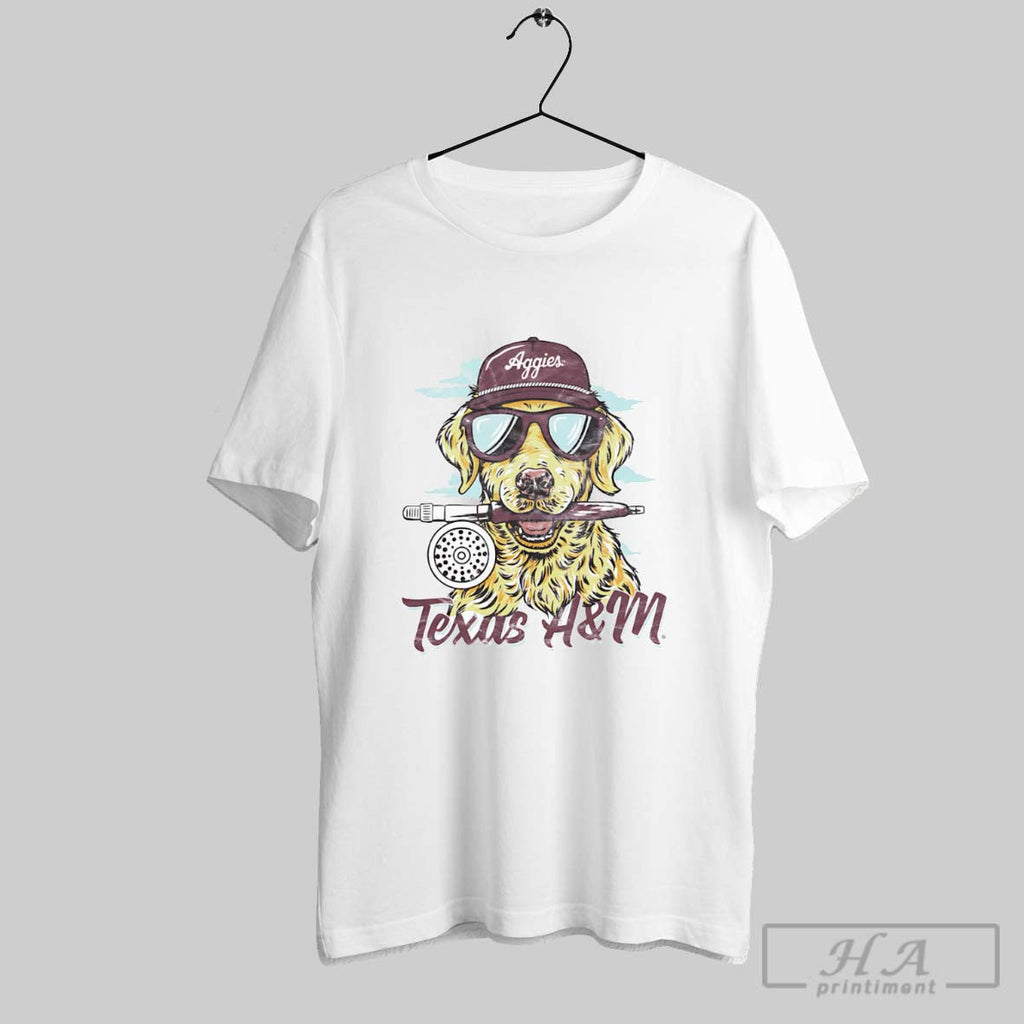 Fishing Dog Texas Am Aggies Sweater And V Neck - Adult & Kids T-Shirts, Sweatshirts & Hoodies apparel design preview 1