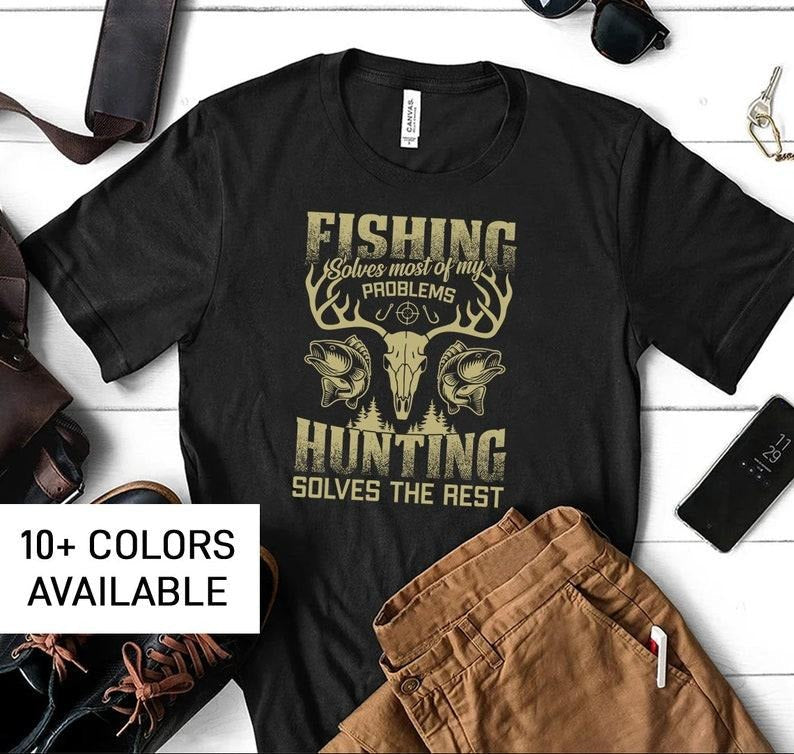 Fishing Hunting Funny Husband - Adult & Kids T-Shirts, Sweatshirts & Hoodies apparel design preview 1