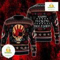 Five Finger Death Punch Holiday Party Knit Ugly Christmas Sweater - Holiday Gift product image