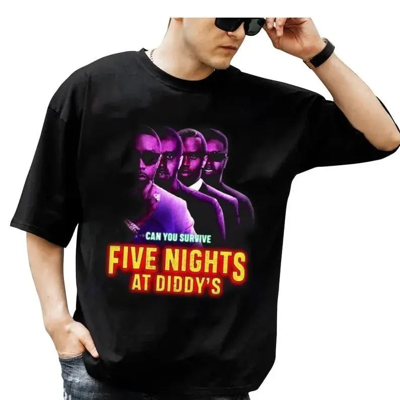 Five Nights Diddy'S Diddy Can You Survive Party - Adult & Kids T-Shirts, Sweatshirts & Hoodies apparel design preview 1