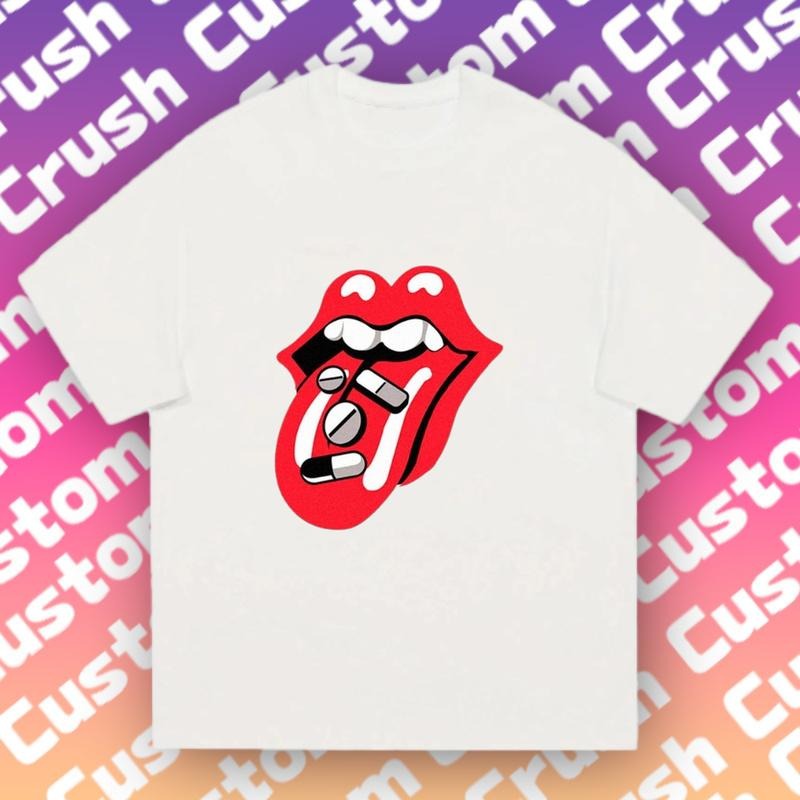 Flame Red Tongue Air Flow Cotton Concert Prep Date - Adult & Kids T-Shirts, Sweatshirts & Hoodies apparel design preview 1