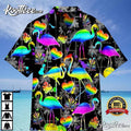 Flamigo Pride Happy LGBT Heartbeat Hawaiian - Adult & Kids T-Shirts, Sweatshirts & Hoodies apparel design preview 1