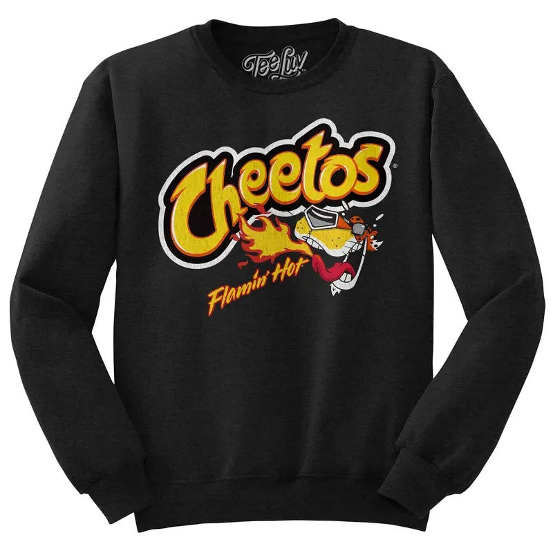 Flamin' Hot Cheetos Faded Logo Black - Adult & Kids T-Shirts, Sweatshirts & Hoodies apparel design preview 1