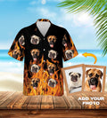 Custom Hawaiian (Flaming Orange: 1-7 Pets) - Adult & Kids T-Shirts, Sweatshirts & Hoodies apparel design preview 1