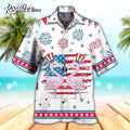 Flamingo America Independence Day Star Hawaiian - Adult & Kids T-Shirts, Sweatshirts & Hoodies apparel design preview 1