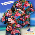 Flamingo Colorful In Tropical Summer Hawaiian - Adult & Kids T-Shirts, Sweatshirts & Hoodies apparel design preview 1
