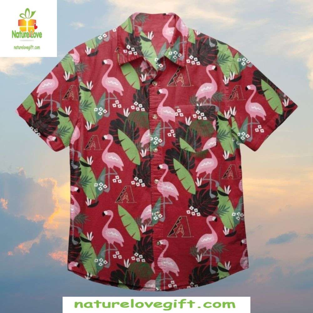Arizona Diamondbacks Hawaiian Flamingo Finesse - Adult & Kids T-Shirts, Sweatshirts & Hoodies apparel design preview 1