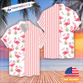Flamingo Hawaiian Pink Stripe Line Beach - Adult & Kids T-Shirts, Sweatshirts & Hoodies apparel design preview 1