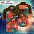 Flamingo Touchdown Cleveland Hawaiian Browns Tropical - Adult & Kids T-Shirts, Sweatshirts & Hoodies apparel design preview 1