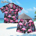 Flamingo Tropical Beach Hawaiian And Shorts - Adult & Kids T-Shirts, Sweatshirts & Hoodies apparel design preview 1