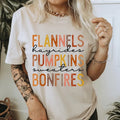 Flannels Pumpkins Bonfires Fall Casual Softstyle Cute - Adult & Kids T-Shirts, Sweatshirts & Hoodies apparel design preview 1