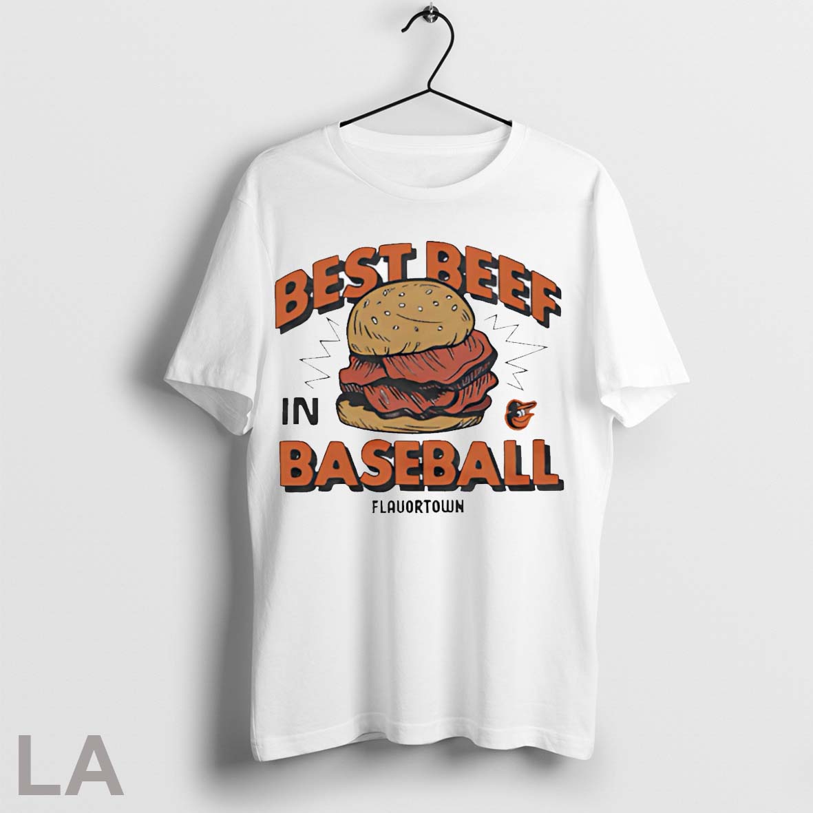 Flavortown Baltimore Orioles Best Beef In Baseball - Adult & Kids T-Shirts, Sweatshirts & Hoodies apparel design preview 1