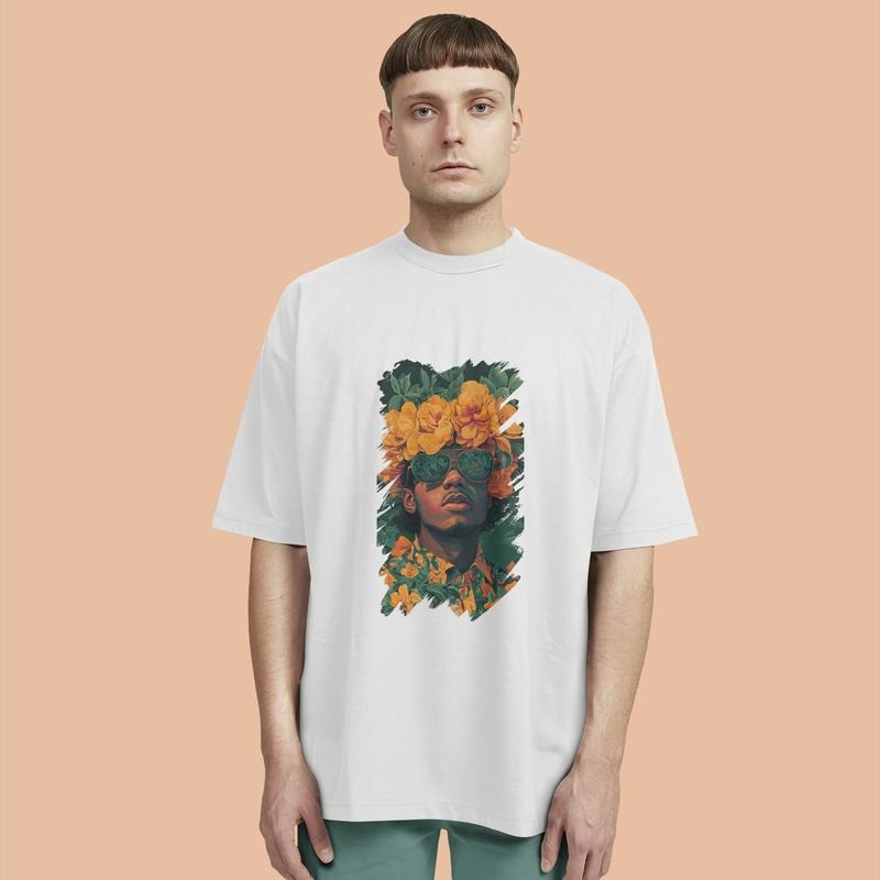 Floral Portrait Print Casual Hangouts - Adult & Kids T-Shirts, Sweatshirts & Hoodies apparel design preview 1