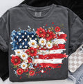 Floral American Flag America Coquette 4th July Retro - Adult & Kids T-Shirts, Sweatshirts & Hoodies apparel design preview 1