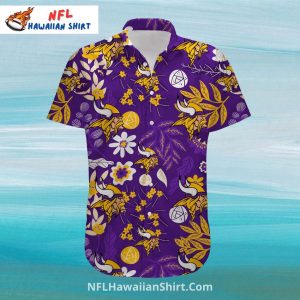 Floral And Symbolic Minnesota Vikings Hawaiian - Adult & Kids T-Shirts, Sweatshirts & Hoodies apparel design preview 1