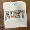 Floral Auntie Comfort Color - Adult & Kids T-Shirts, Sweatshirts & Hoodies apparel design preview 1
