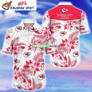 Floral Blitz Kansas City Chiefs Hawaiian - Adult & Kids T-Shirts, Sweatshirts & Hoodies apparel design preview 1