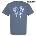 Floral Blue Big Bow Comfort Colors 'NLB' - Adult & Kids T-Shirts, Sweatshirts & Hoodies apparel design preview 1