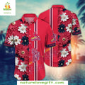 St Louis Cardinals Hawaiian Floral Fervor Red - Adult & Kids T-Shirts, Sweatshirts & Hoodies apparel design preview 1