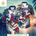 Los Angeles Angels MLB Hawaiian Floral Fest Tropical - Adult & Kids T-Shirts, Sweatshirts & Hoodies apparel design preview 1