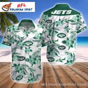 Floral Flight New York Jets Tropical Hawaiian - Adult & Kids T-Shirts, Sweatshirts & Hoodies apparel design preview 1