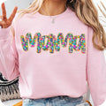 Floral Mama Preppy Flower Retro Mom Aunt Nana Mimi - Adult & Kids T-Shirts, Sweatshirts & Hoodies apparel design preview 1