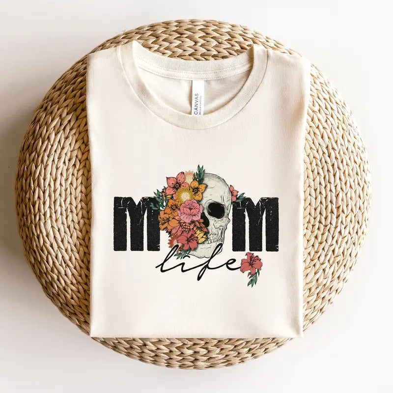Floral Mom Mama Quotes Life - Adult & Kids T-Shirts, Sweatshirts & Hoodies apparel design preview 1